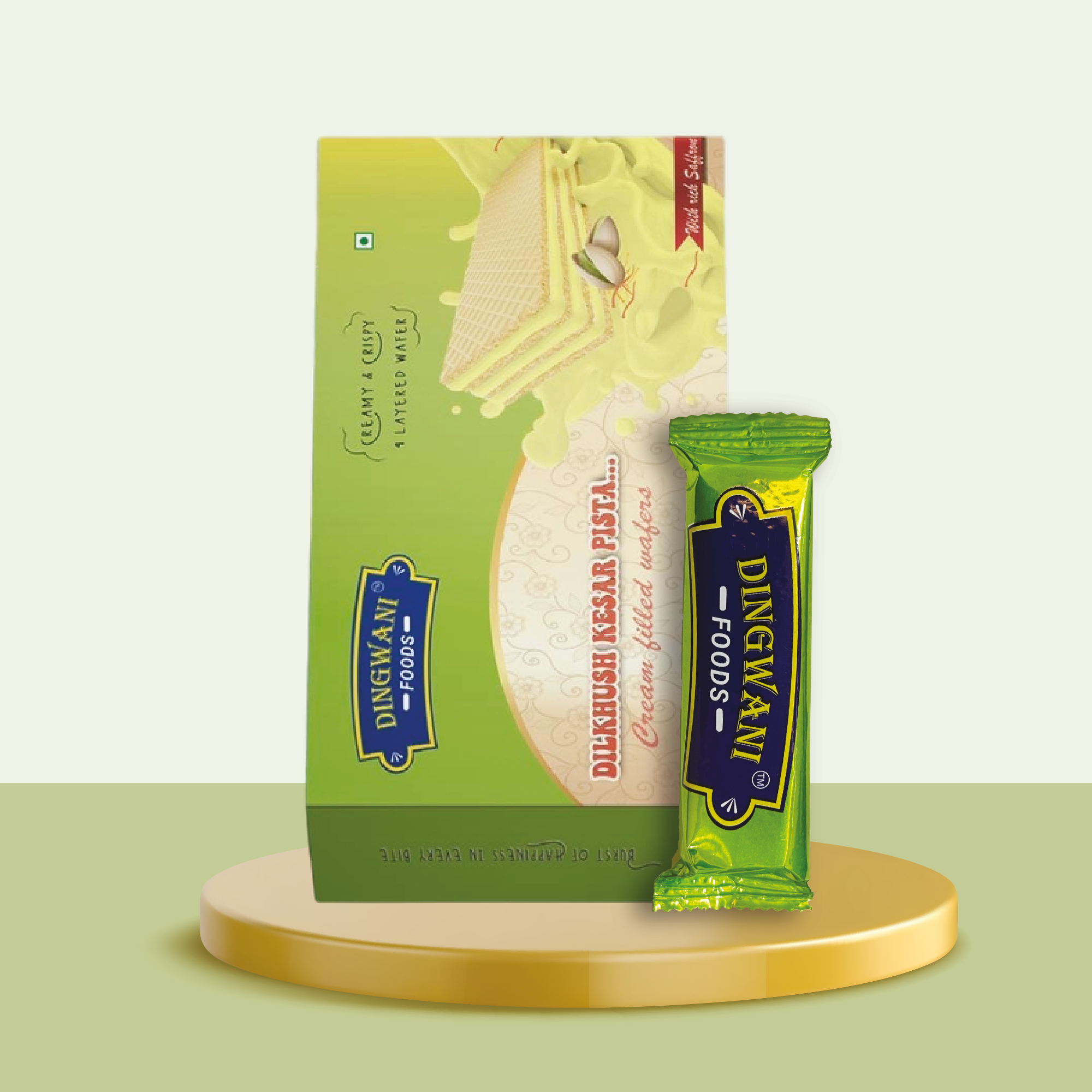 Dilkhush Kesar Pista Wafer (Pack Of 4)