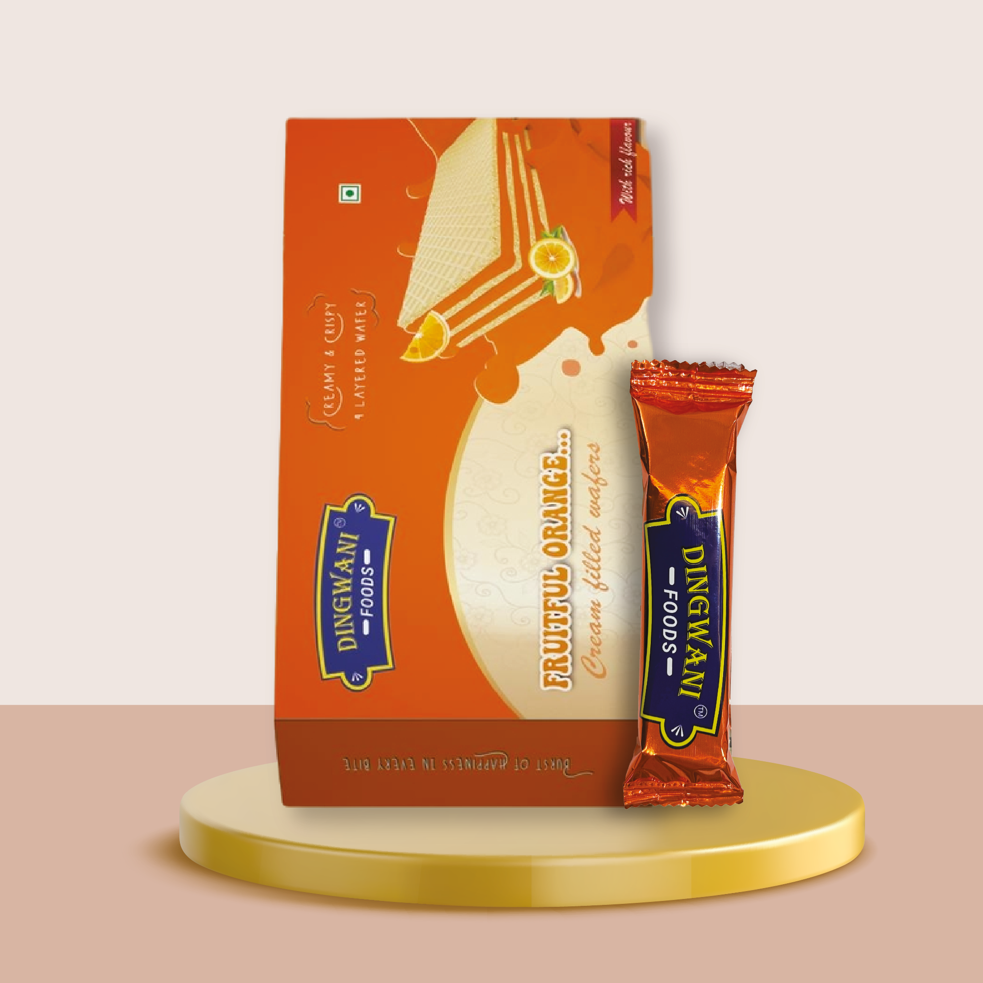 Fruitful Orange Wafer (Pack Of 4)