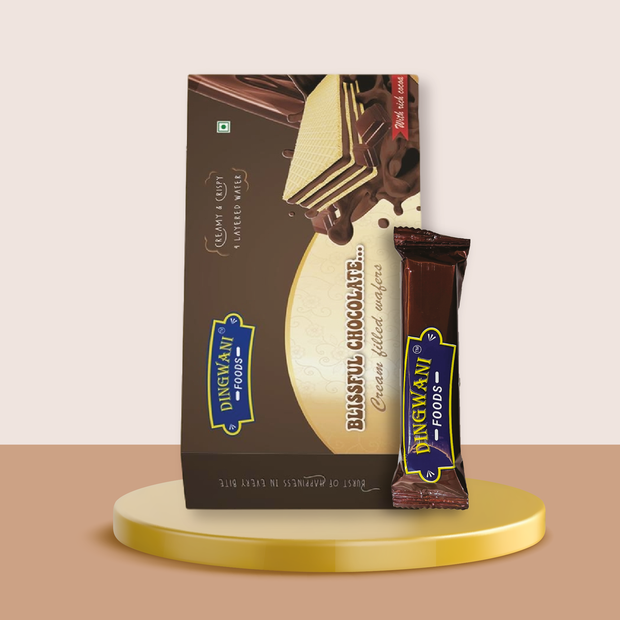 Blissful Chocolate Wafer (Pack Of 4)