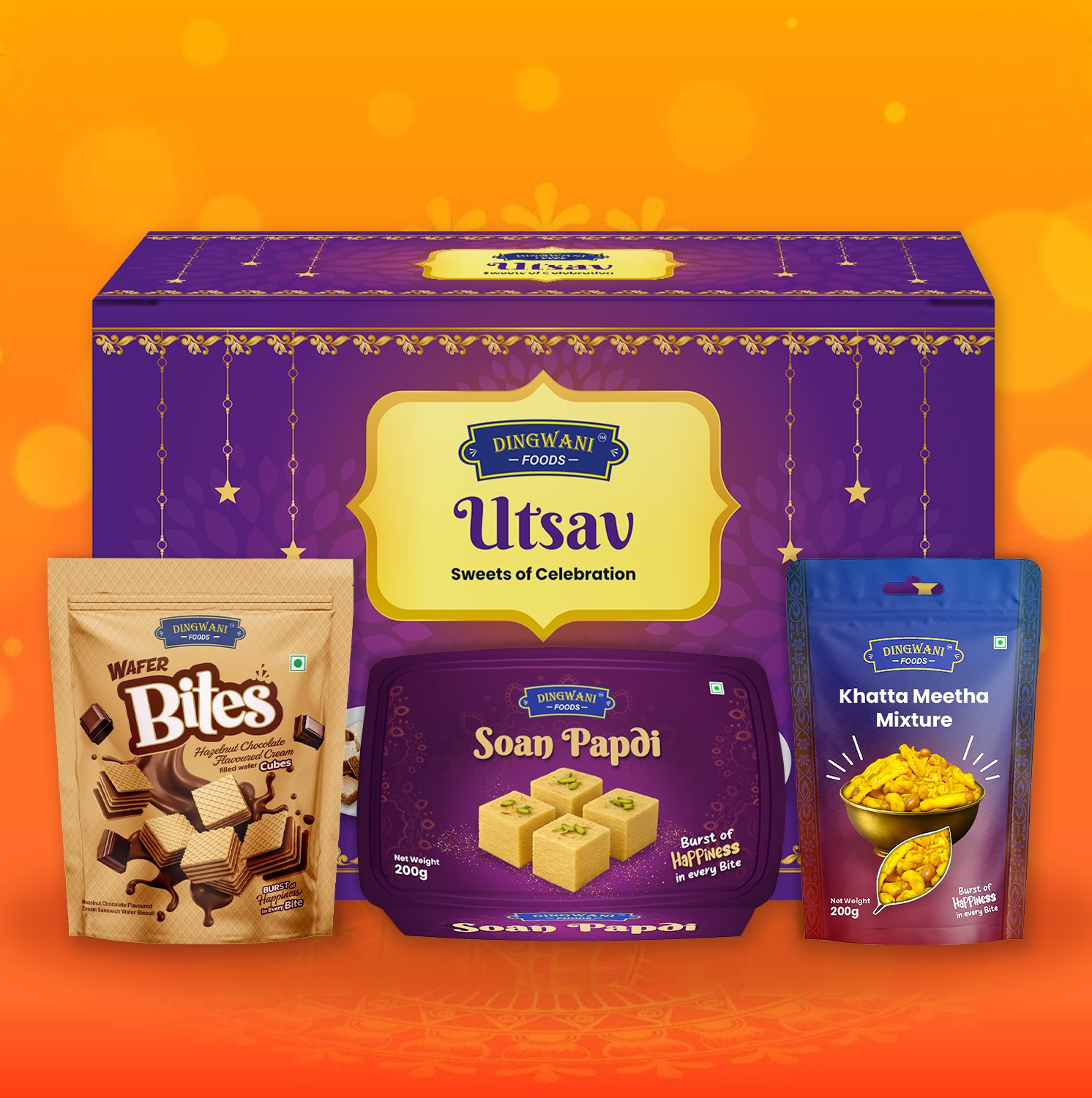 Utsav Diwali Hamper – Sweet & Savory Treats for Festival Gifting (Pack of 2)