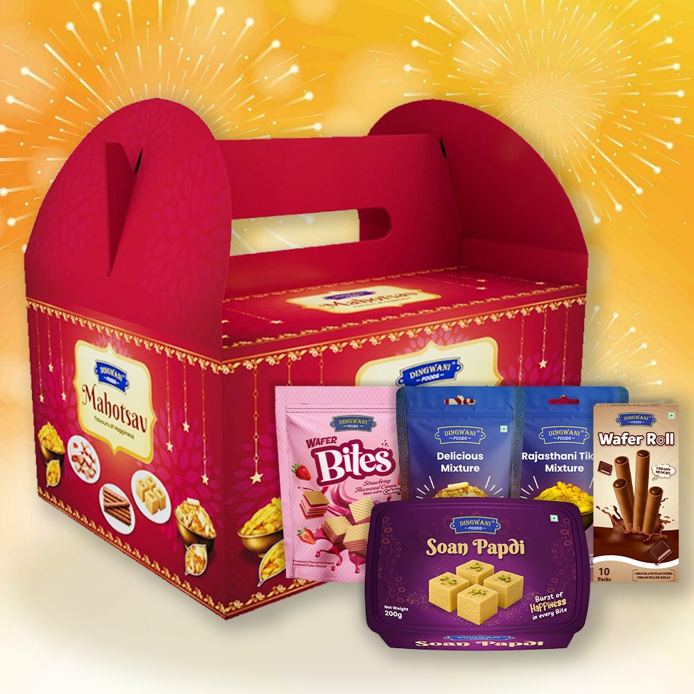 Mahotsav Festive Gift Hamper – Assorted Namkeen, Traditional Sweet & Premium Chocolates(Pack of 2)