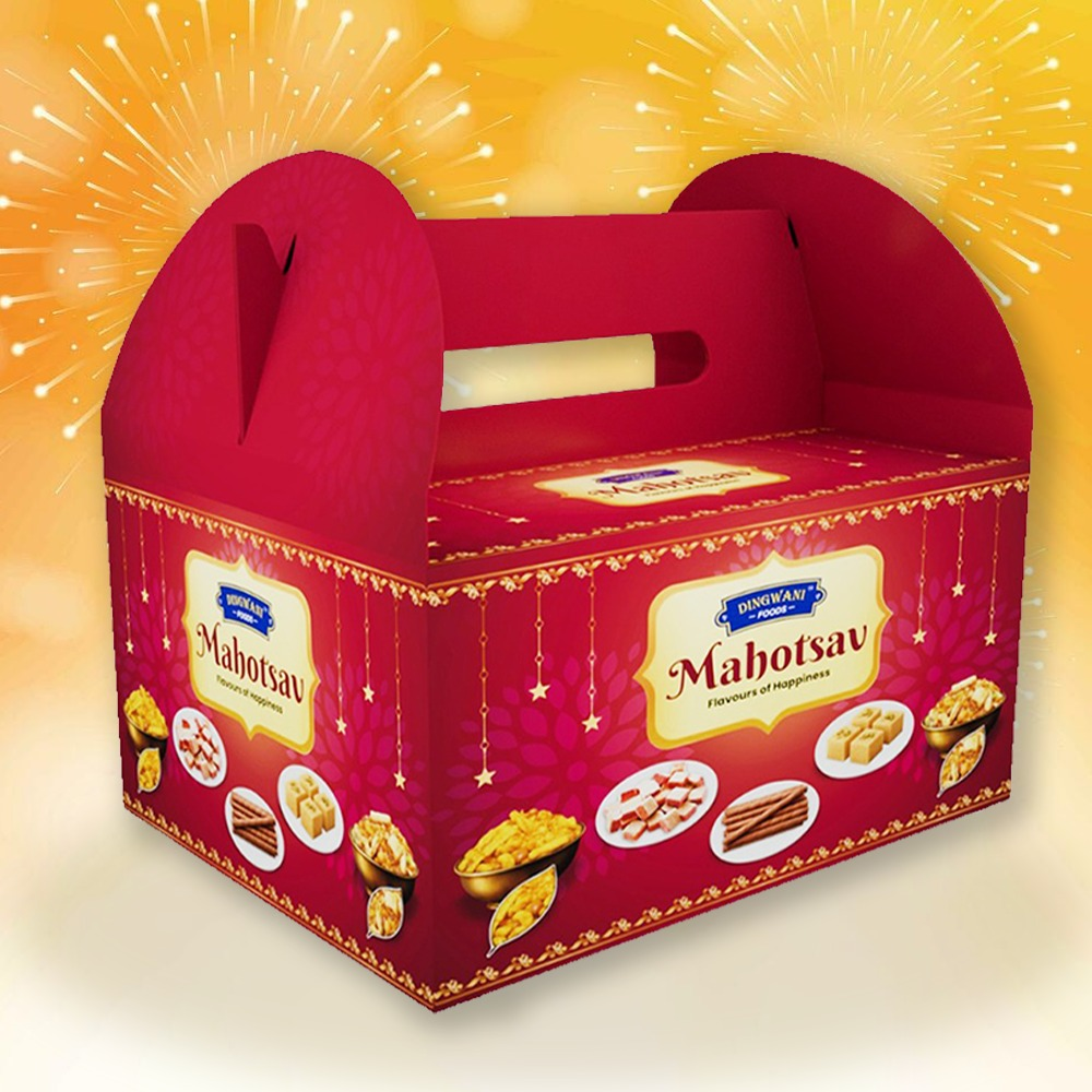 Mahotsav Festive Gift Hamper – Assorted Namkeen, Traditional Sweet & Premium Chocolates(Pack of 2)