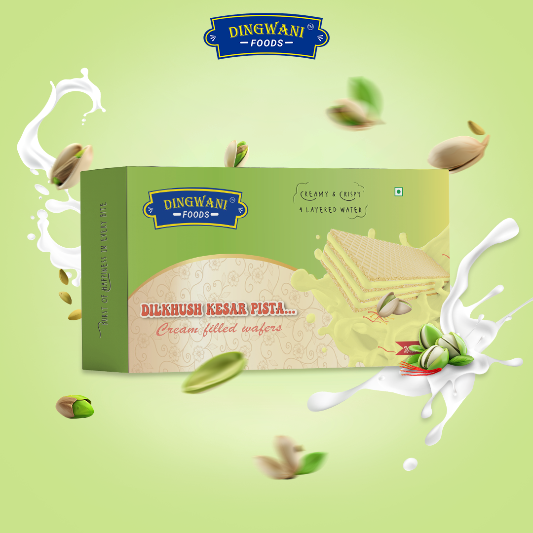 Dilkhush Kesar Pista Wafer (Pack Of 4)
